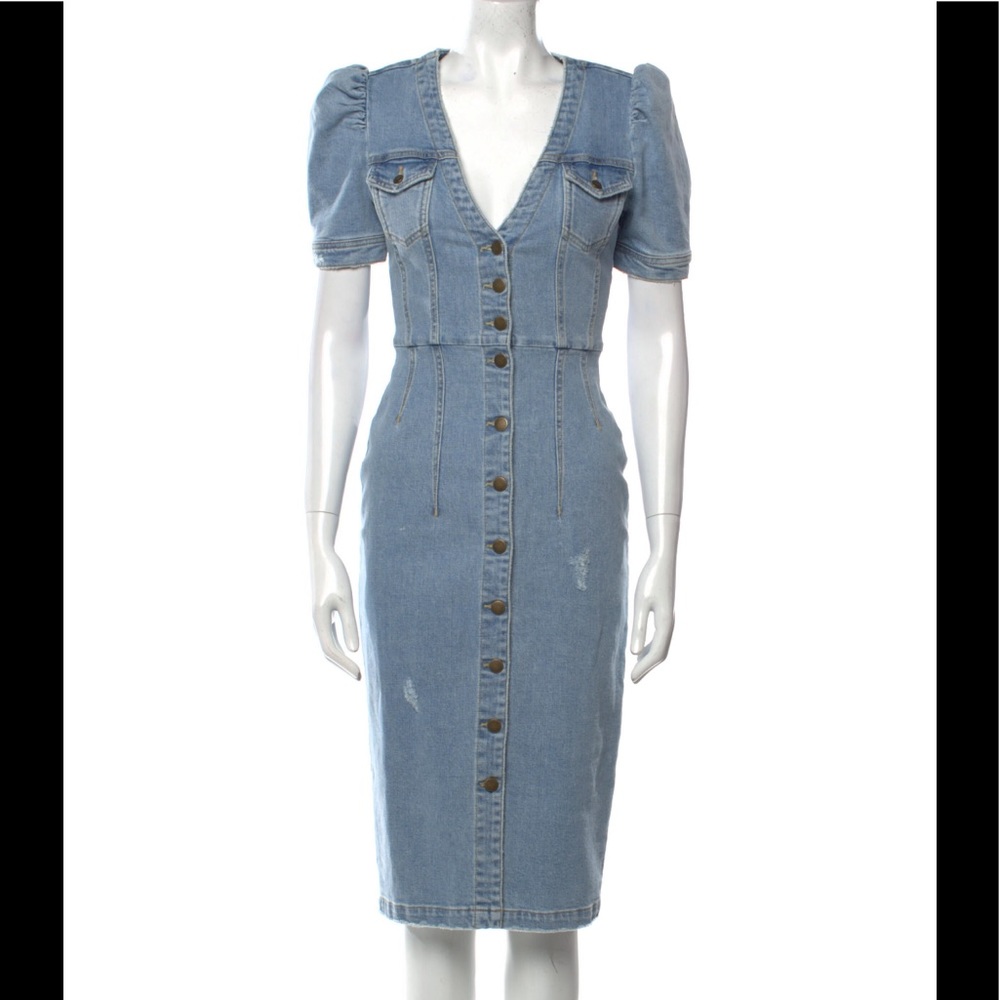 Retrofete Annie denim midi dress size XS